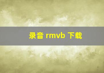 录音 rmvb 下载